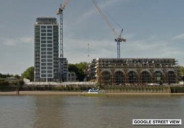 Building on the Thames where incident occured.